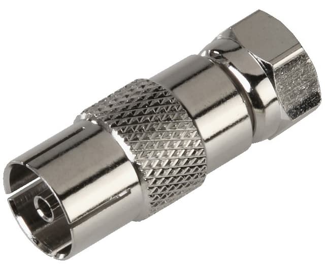 Triax rett adapter IEC-hun til F-han (2 pk)