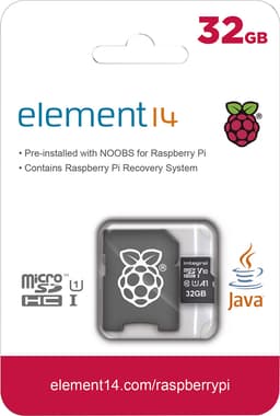 Raspberry Pi MicroSD NOOBS minneskort (32 GB)