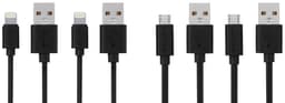 Unisynk Mikro USB 2.0 + Lightning-kabel ( 4 pakning)
