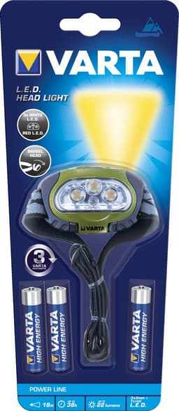 Varta Pannlampa 4 x LED