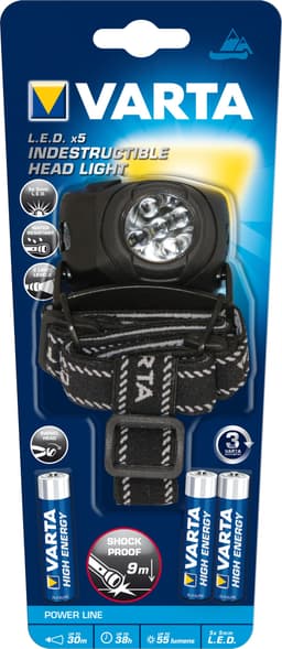 Varta 5x LED Indestructible pandelampe 3AAA