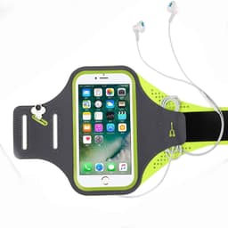 Sportsarmbånd for mobiltelefon - universell størrelse - svart / neongul