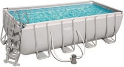 Bestway power steel™ frame pool rektangulär set  488 x 244 x 122 cm med patronfilter
