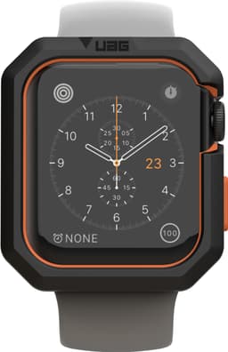 UAG Apple Watch 42-45 mm Civilian deksel (sort/oransje)