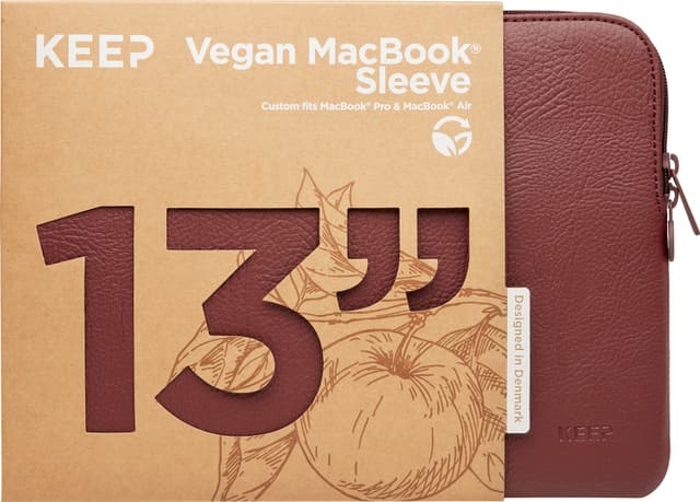 KEEP Apple Peel 13" etui til MacBook (rød)