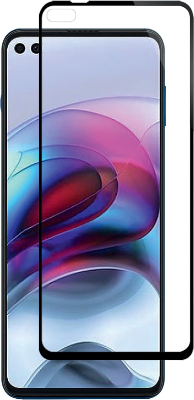 Panzer Full-Fit Motorola Moto G100 skjermbeskytter (sort)