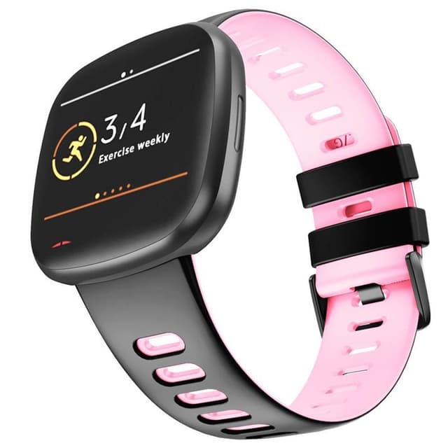 Twin Sport Armbånd Fitbit Versa 3  - Sort/lyserød