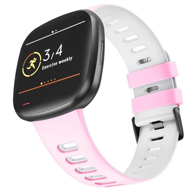 Twin Sport armbånd Fitbit Versa 3 - Rosa/hvit