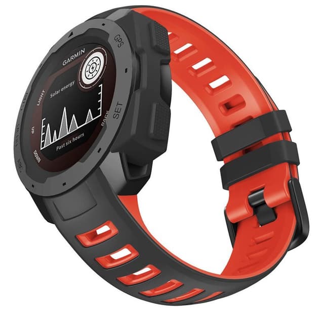 Twin Sport Armbånd Garmin Instinct - Sort/rød