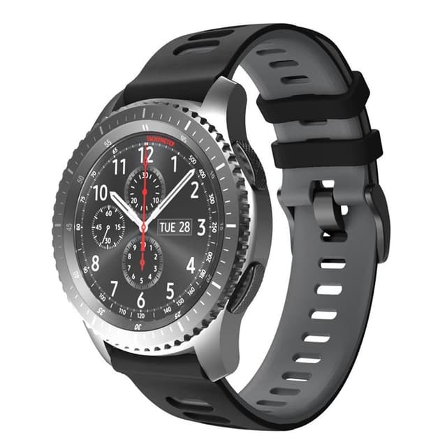 Twin Sport Armband Samsung Galaxy Gear S3 - Svartgrå