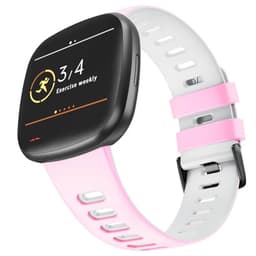 Twin Sport Rannekoru Armband Fitbit Sense - Vaaleanpunainen/valkoinen