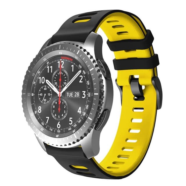 Twin Sport Rannekoru Armband Samsung Galaxy Gear S3 - Musta/keltainen