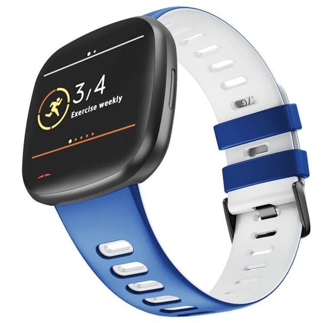 Twin Sport armbånd Fitbit Versa 3 - Blå/hvit