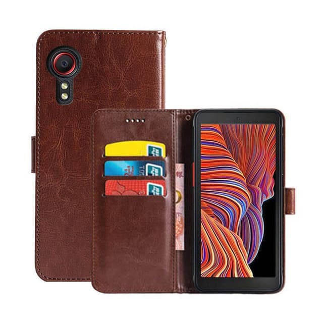 Wallet Cover 3-kort Samsung Galaxy Xcover 5  - brun