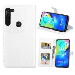 Lompakkokotelo 3-kortti Motorola Moto G8 Power  - valkoinen