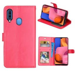Mobil tegnebog 3-kort Samsung Galaxy A20s  - rød