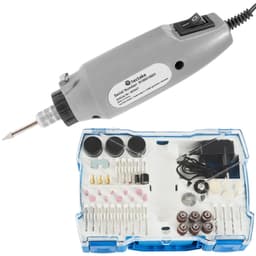 Slipmaskin mini set med 160 delar + bärväska - grå
