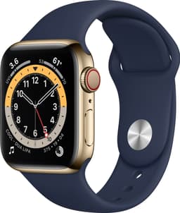 Apple Watch Series 6 40mm GPS+Cellular (gold steel/ navy sport band)