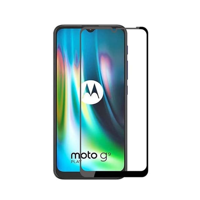 SKALO Moto G9 Play FULL-FIT Hærdet Glas Skærmbeskyttelse