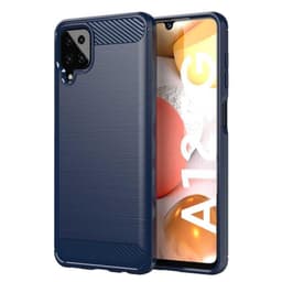 SKALO Samsung A12 Armor Carbon Stødsikker TPU-cover - Blå