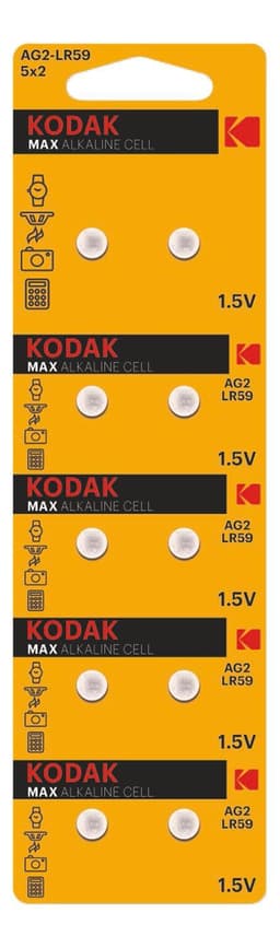 Kodak MAX AG2 / LR59 Micro alkaliskaknappceller