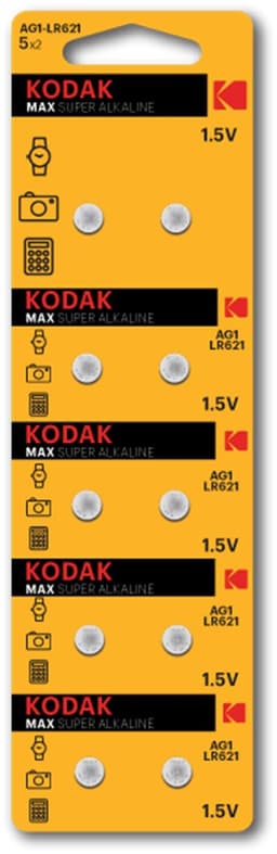 Kodak MAX AG1 / LR621 Micro alkaliskaknappceller