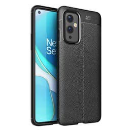 Litchi Skin pehmeä TPU-kotelo OnePlus 9: lle - musta