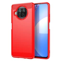 Stöttåligt Armor Carbon TPU-skal Xiaomi Mi 10T Lite - Röd