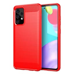 SKALO Samsung A52/A52s Armor Carbon Stöttåligt TPU-skal - Röd