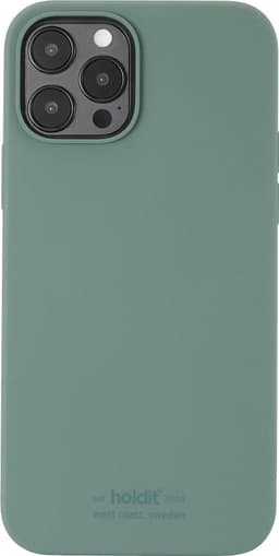 Holdit iPhone 12/12 Pro silikonfodral (mossgrönt)