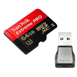SanDisk Extreme Pro Micro SD kort 64 GB + kortläsare