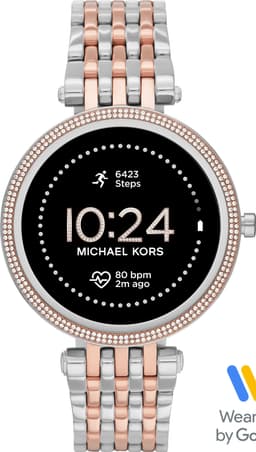 Michael Kors Gen 5E Darci 43mm rostfr. stål smartwatch (pavé two-tone)