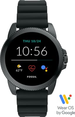 Fossil Gen 5E 44mm rustfrit stål smartwatch (sort)