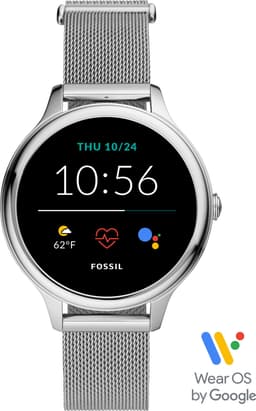 Fossil Gen 5E 42 mm smartklokke i rustfritt stål (sølv)