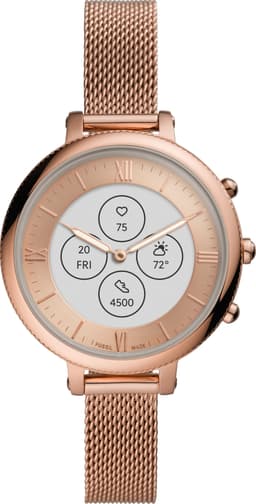 Fossil Monroe Hybrid HR smartklokke 38mm (rosegull/stålmesh)