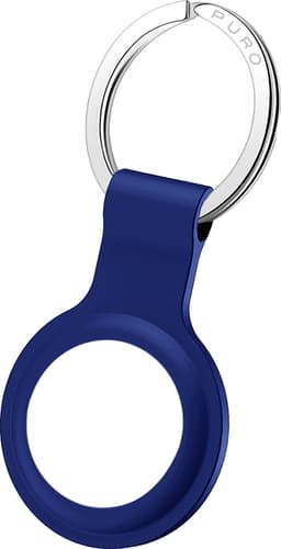Puro Icon silikonhållare med nyckelring (blå)