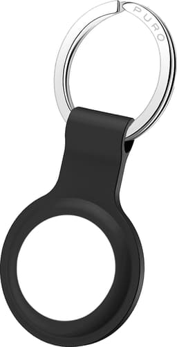 Puro Icon silikonipidike avaimenperällä seurantatunnisteelle (musta)