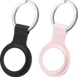 Puro Icon silikonholder med nøkkelring 2 stk. (sort/rose)