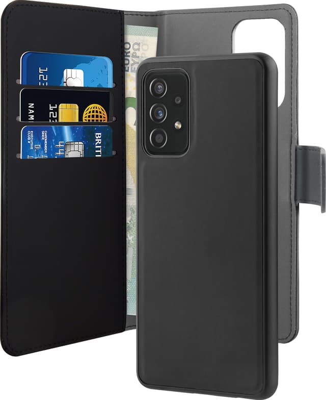Puro 2-i-1 lommebokdeksel til Samsung Galaxy A72 (sort)