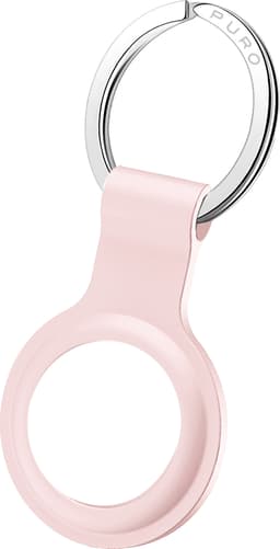 Puro Icon silikonhållare med nyckelring för spårningsbricka (rosa)