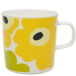 Marimekko, unikko mugg 2,5dl gul/lime