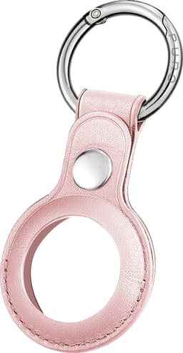 Puro Sky lærholder med nøkkelring for sporingsbrikke (rose)