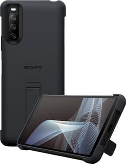 Sony Xperia 10 III Style Cover suojakuori jalustalla (musta)