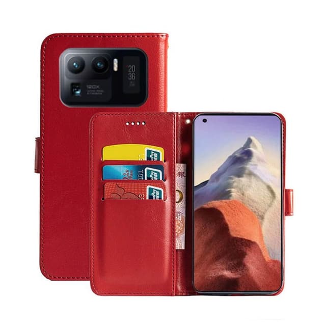 Mobilplånbok 3-kort Xiaomi Mi 11 Ultra  - Röd