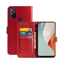 Lommebokdeksel 3-kort OnePlus Nord N100  - RØD