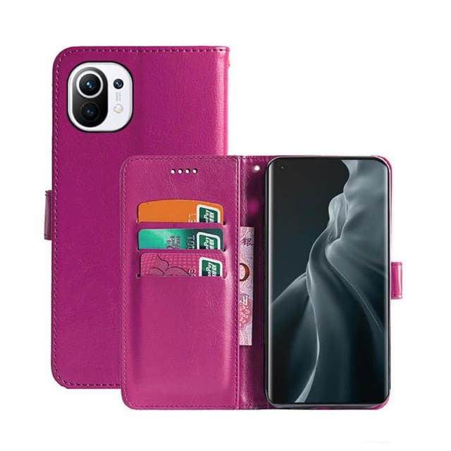 Mobilplånbok 3-kort Xiaomi Mi 11  - Rosa