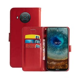 Lompakkokotelo 3-kortti Nokia X10  - punainen