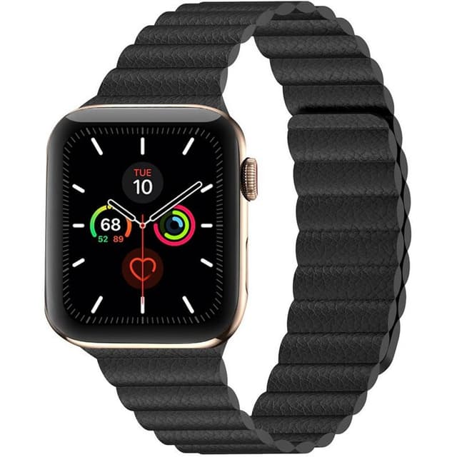 Apple Watch 6 (40mm) nahkainen silmukkahihna - musta