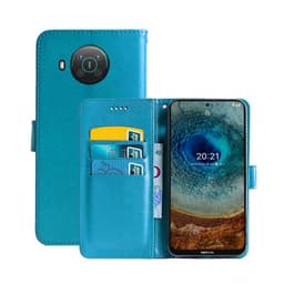 Lompakkokotelo 3-kortti Nokia X10  - Vaaleansininen