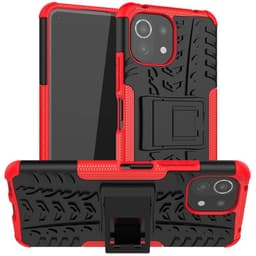 Stødbestandigt cover med stativ Xiaomi Mi 11 Lite  - rød